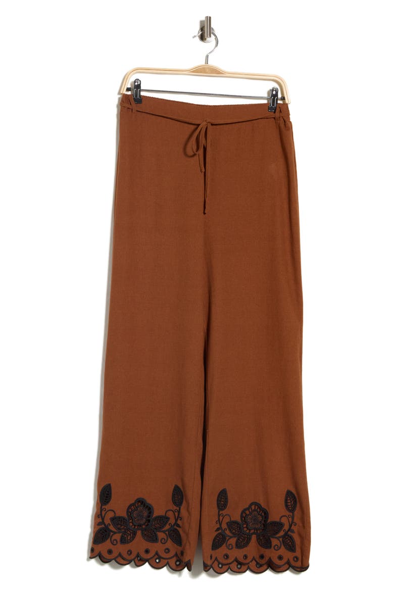Embroidered Pants, Alternate, color, COPPER