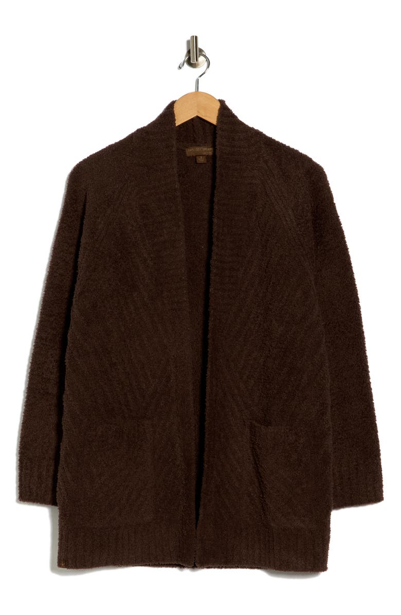 Barefoot Dreams<sup>®</sup> CozyChic<sup>™</sup> Directional Ribbed Cardigan, Alternate, color, Java