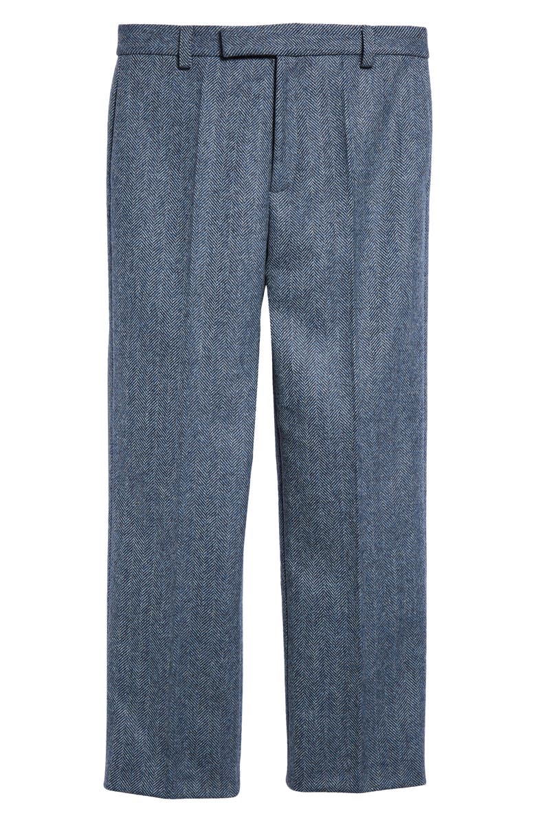 PALMES Pleated Herringbone Wool Trousers, Alternate, color, 