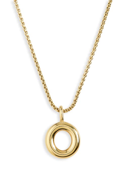 Open Edit Waterproof Bubble Initial Pendant Necklace