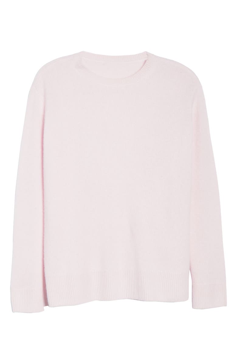 Something Navy Cashmere & Silk Crewneck Pullover, Alternate, color, 