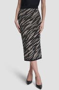 DKNY Zebra Jacquard Stitch Pencil Skirt