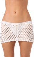 O'Neill Zooey Open Stitch Cover-Up Miniskirt