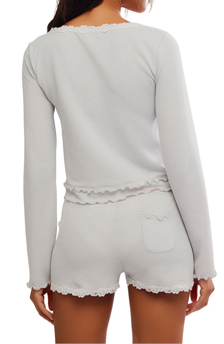 Free People Spring Break Shorts Pajamas, Alternate, color, Grey Heather