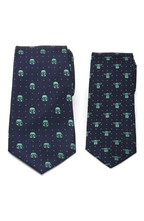 Mandalorian Father & Son Silk Tie Set