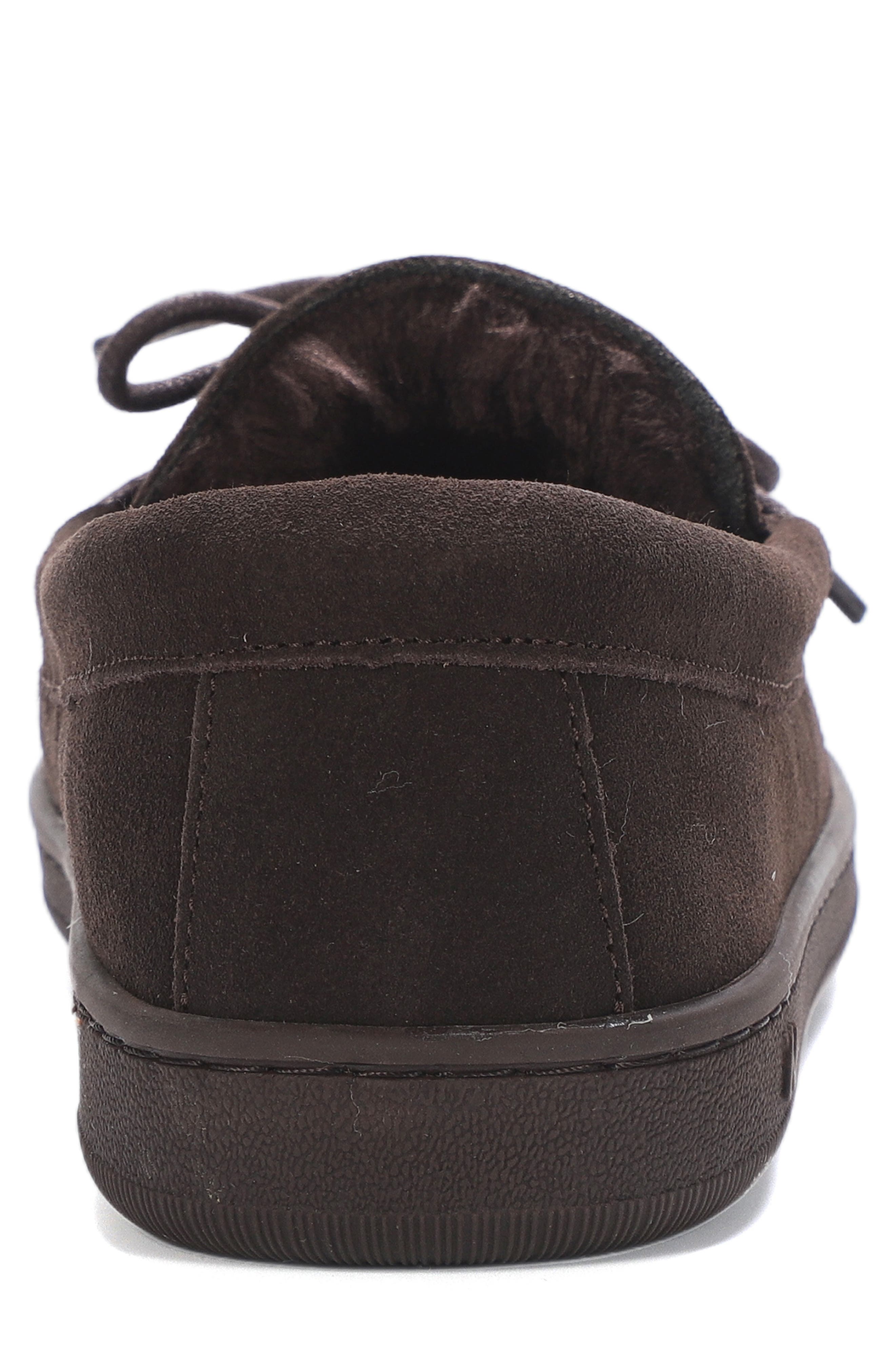 Mykos Theo Faux Shearling Slipper, Alternate, color, Chocolate
