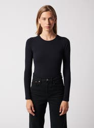Majestic Filatures Soft Touch Long Sleeve Crewneck T-Shirt