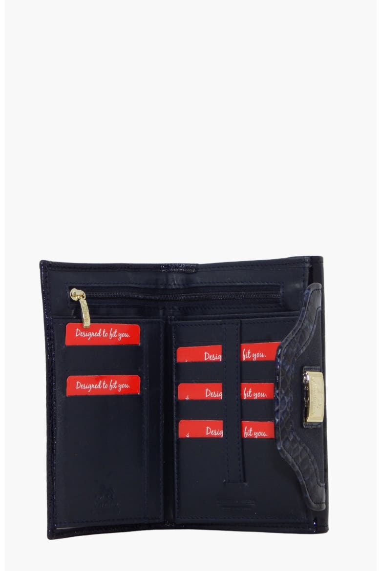 Grace 202 Wallet, Alternate, color, Navy / Beige