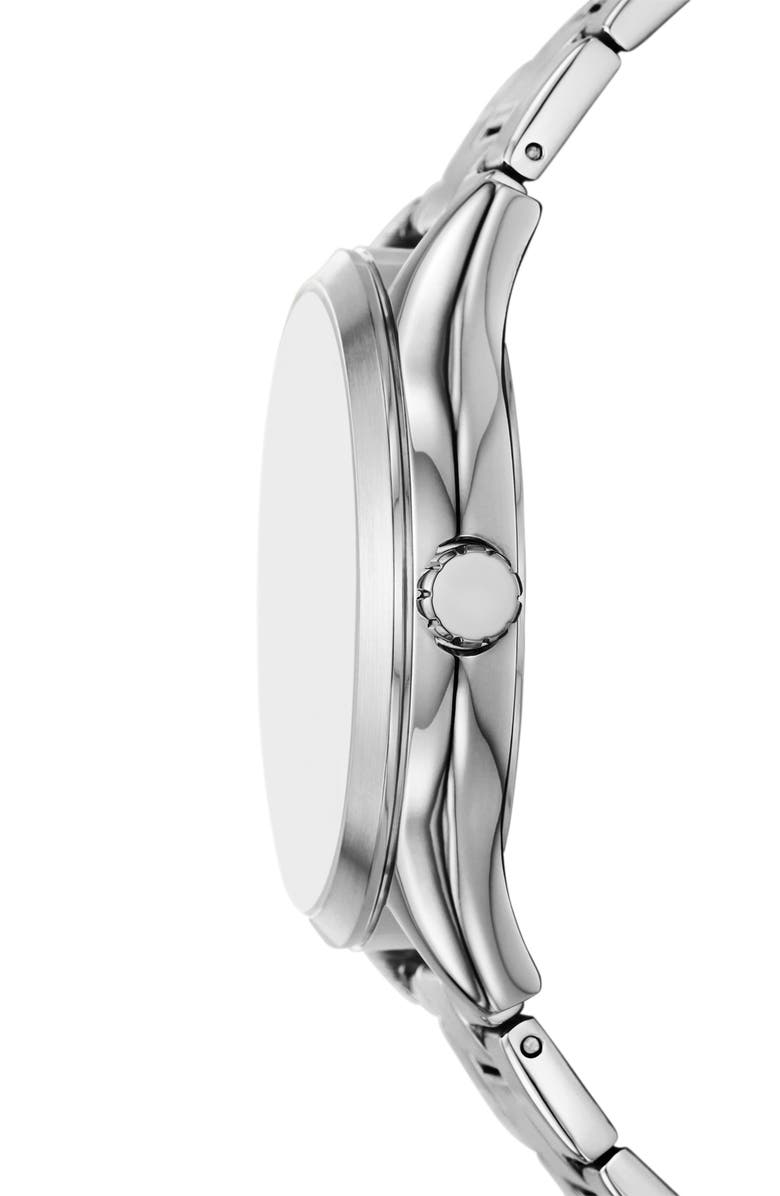 Fossil Fenmore Three Hand Quartz Bracelet Watch, 44mm, Alternate, color, Silver