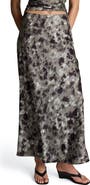 Kenneth Cole Bias Cut Printed Maxi Skirt