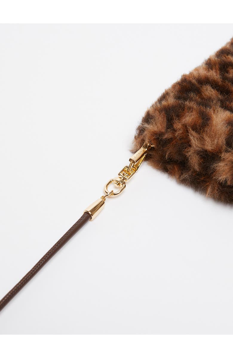 Max Mara Leopard Print Alpaca, Virgin Wool & Silk Mittens, Alternate, color, Beige