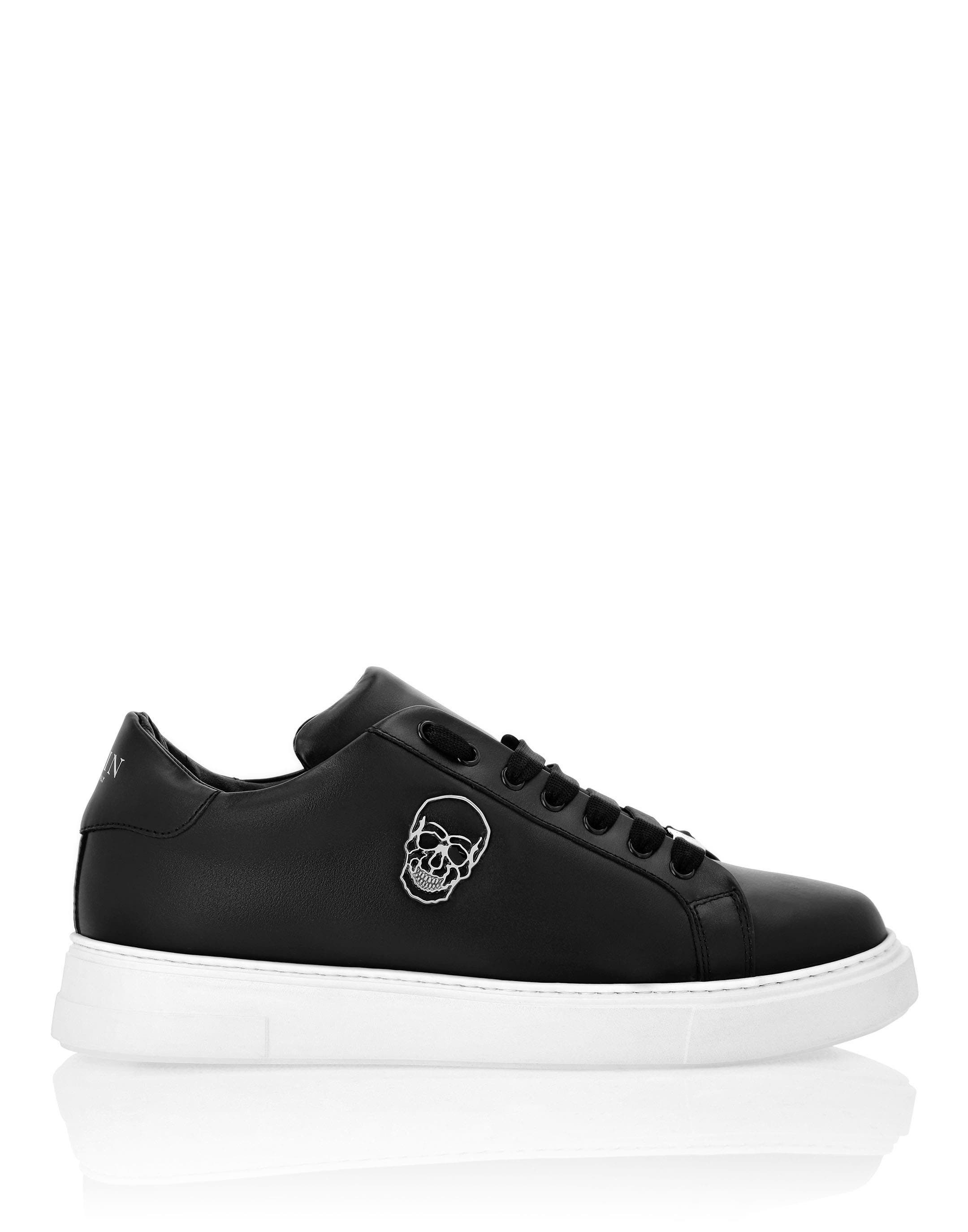 Lo-Top Sneakers Skull Men, Alternate, color, black/white