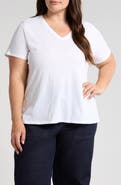 Eileen Fisher Easy V-Neck Organic Cotton T-Shirt