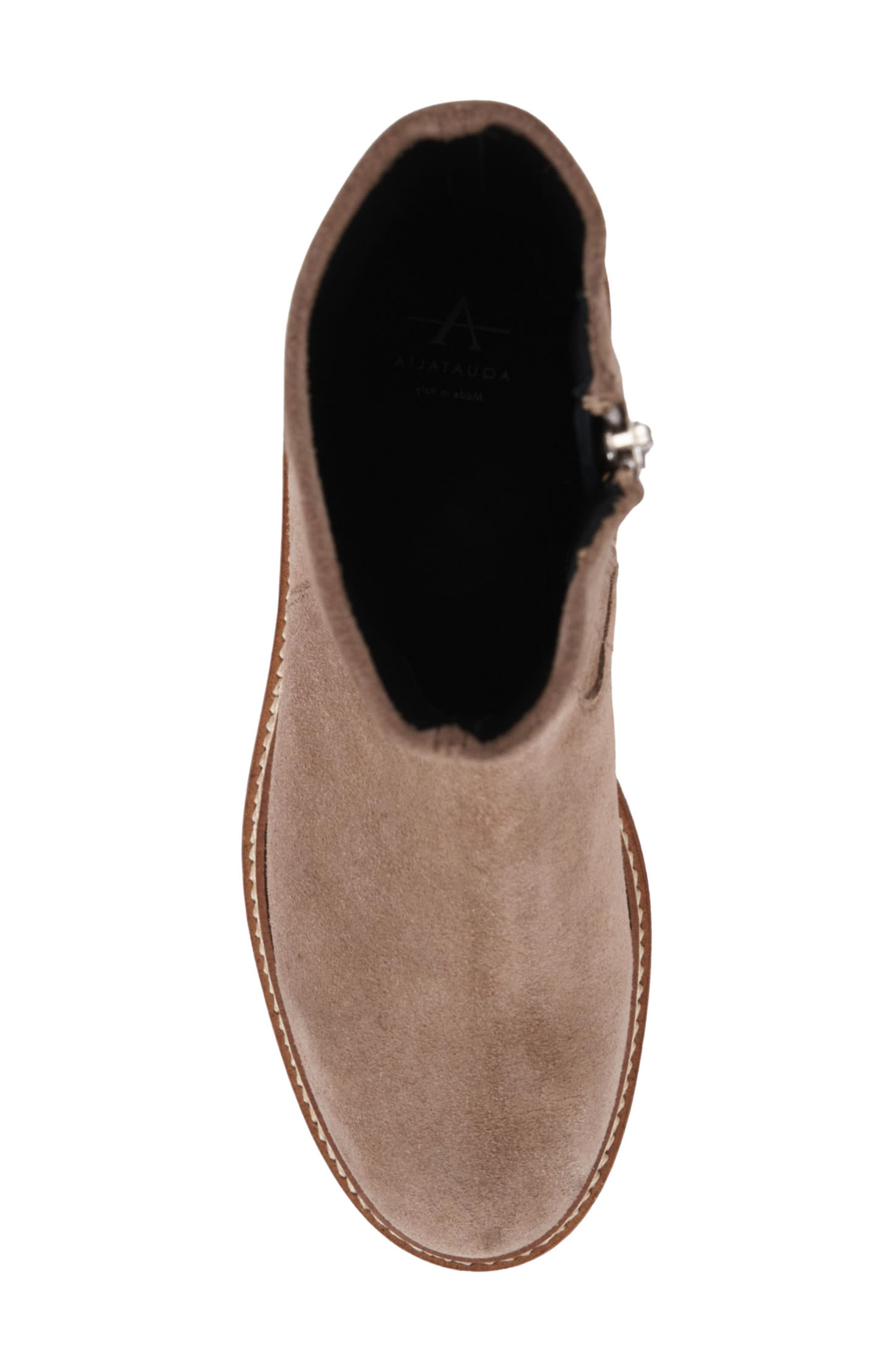 Aquatalia Maryann Weatherproof Suede Bootie, Alternate, color, Taupe Suede