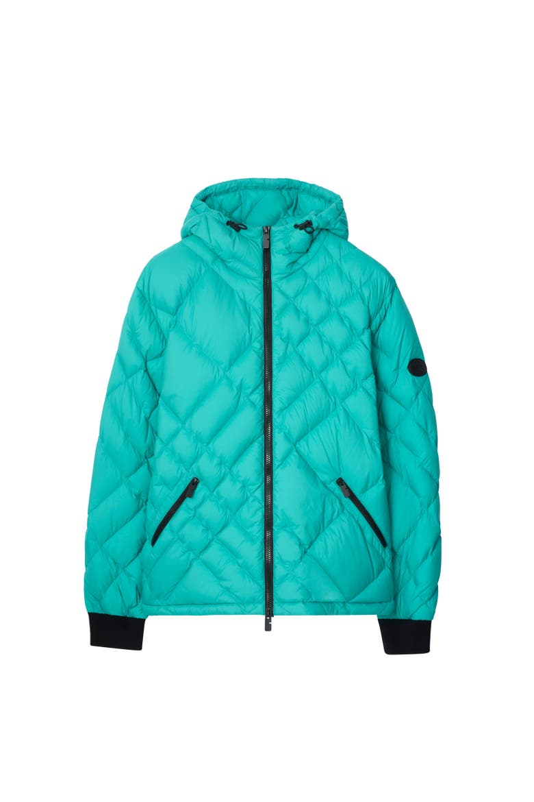 Check-stitch Nylon Doversgreen Puffer Jacket, Alternate, color, Atom blue