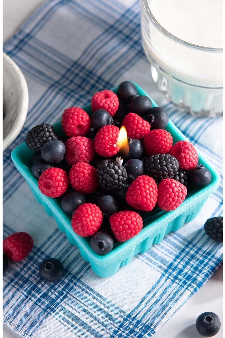 Mixed Berry Basket Candle, Alternate, color, Tiffany Blue Basket
