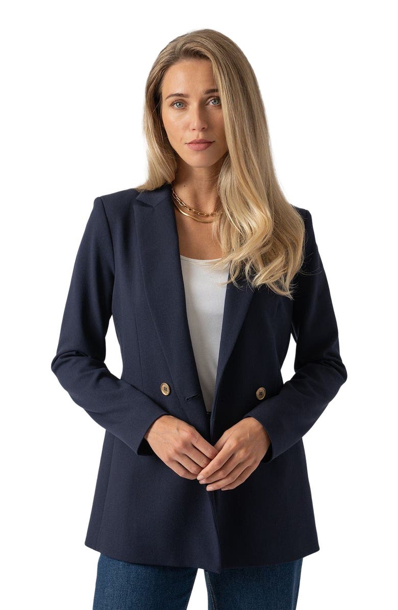 Saint + Sofia Cambridge Blazer, Alternate, color, Blue