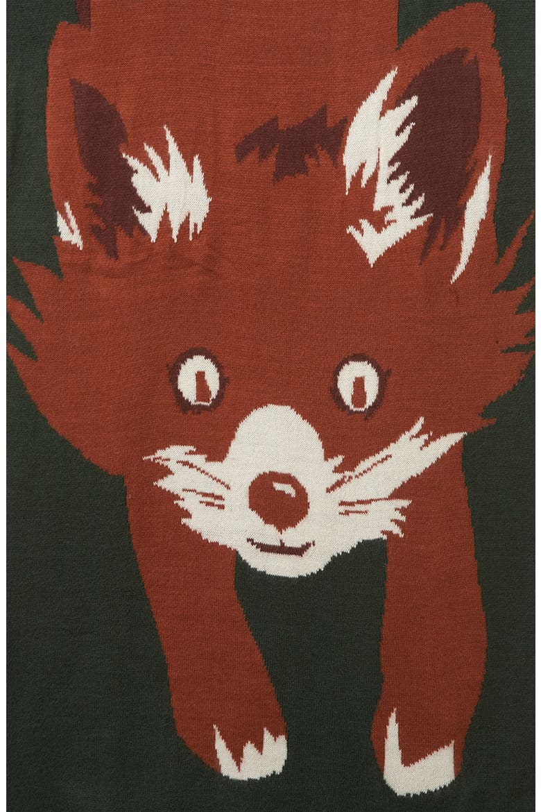 'Mrs. Foxy' Scarf, Alternate, color, DARK GREEN