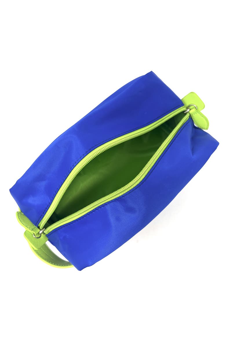 Youzey Blue & Lime Green Toiletry Bag, Alternate, color, Blue