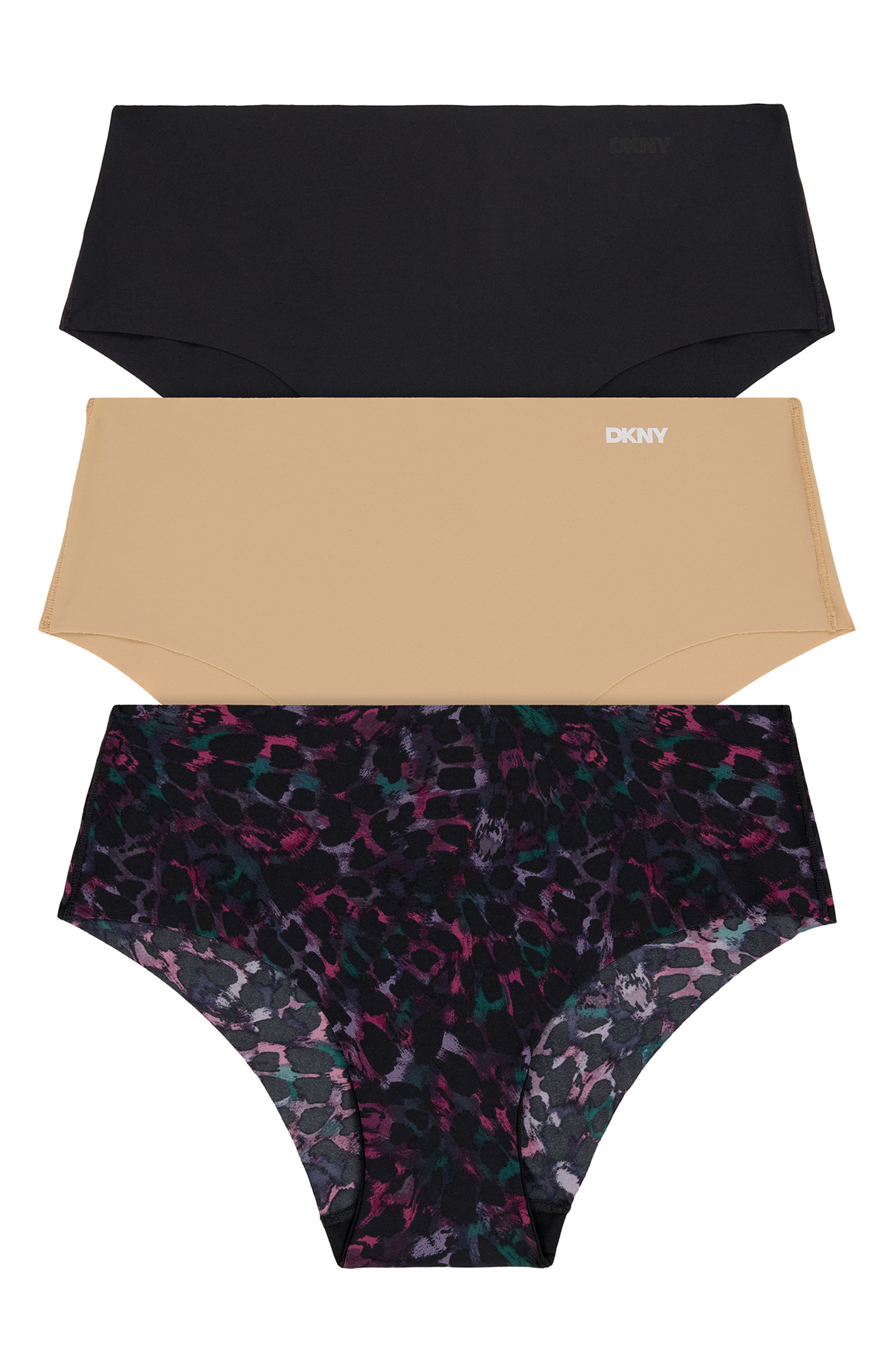 DKNY Litewear Cut Anywear 3-Pack Hipster Panties