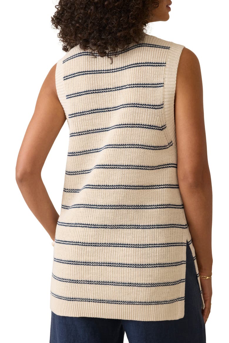 Miramar Linen & Organic Cotton Sweater Tank, Alternate, color, LIDO LINES