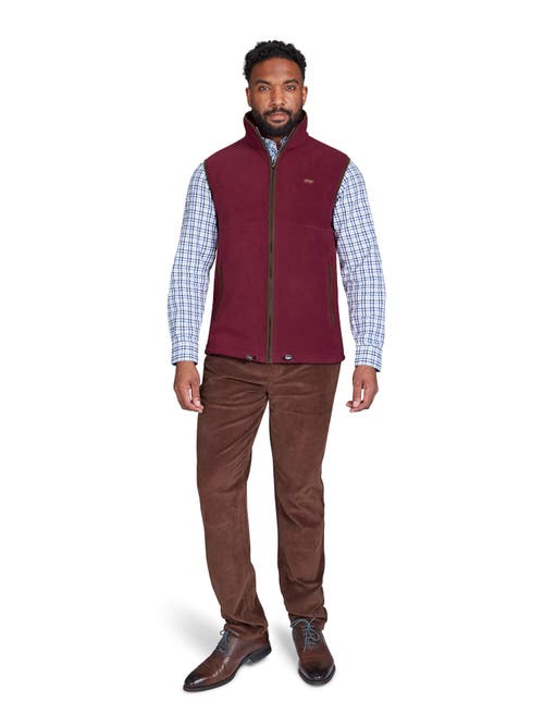 Raging Bull Fleece Gilet In Brown