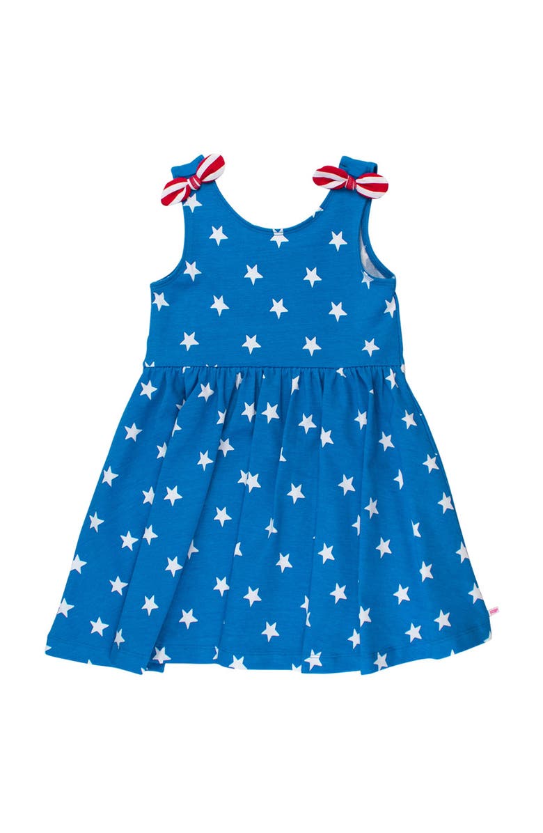 RuffleButts Girls Tie Shoulder Twirl Dress, Main, color, Stars & Stripes