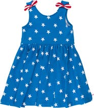 RuffleButts Girls Tie Shoulder Twirl Dress