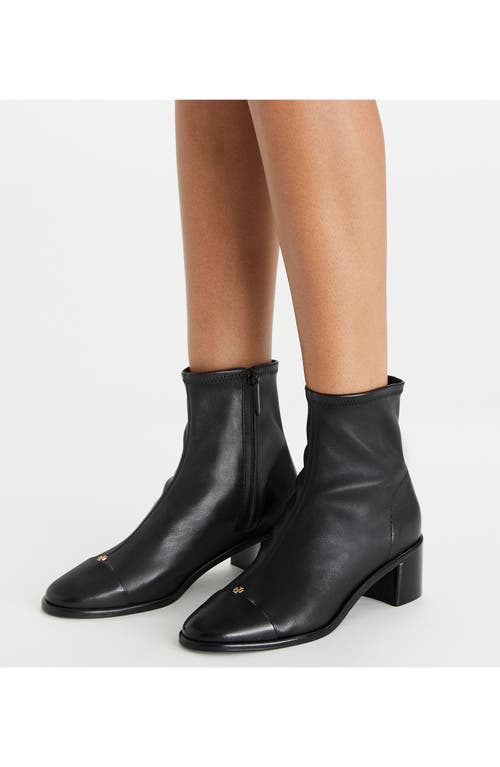 Tory Burch Cap Toe Bootie In Black