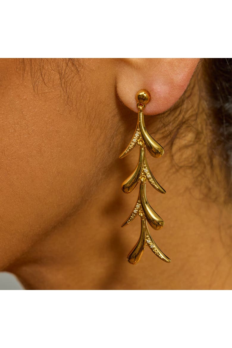 Sycamore Earrings, Alternate, color, Gold