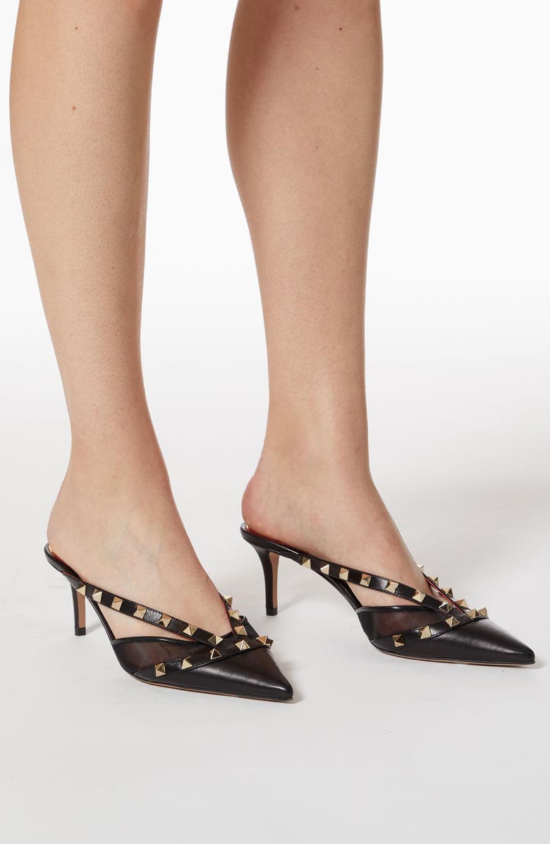 Valentino Garavani Rockstud Pointed Toe Mule, Alternate, color,