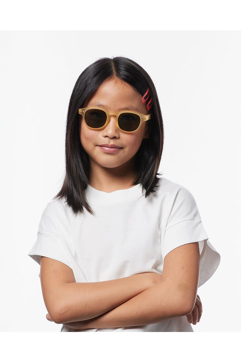 #C 41mm Square Child 7-11y Sunglasses, Alternate, color, Yellow Honey