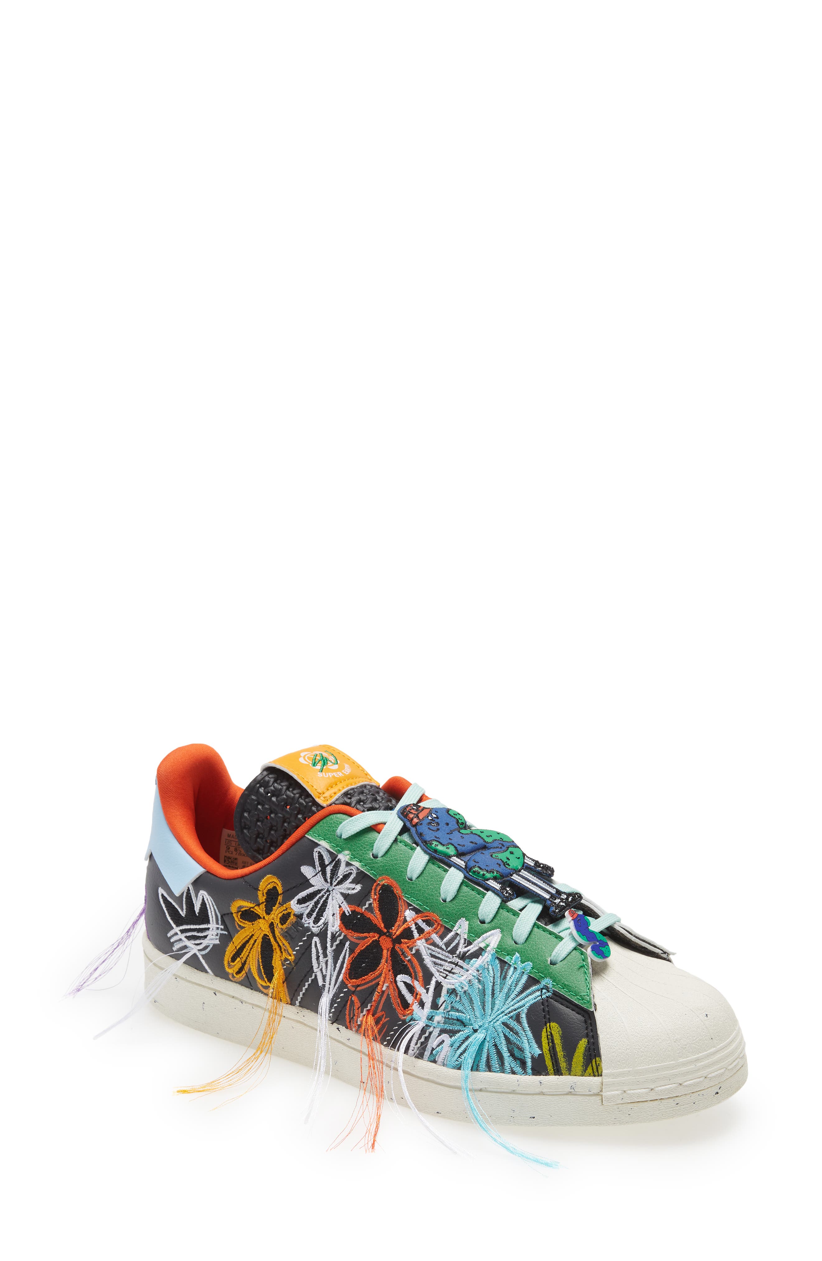 x Sean Wotherspoon Superstar SUPEREARTH Sneaker, Main, color, WHITE/ YELLOW/ BLACK