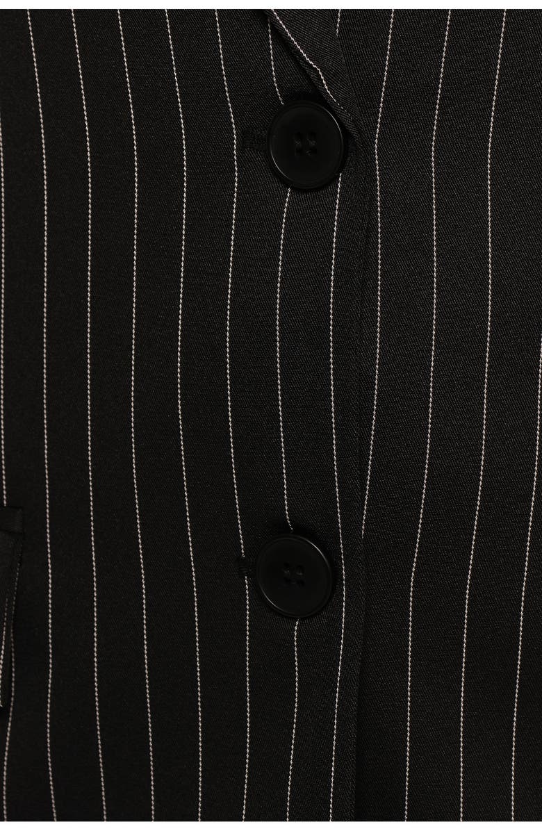 Petal & Pup Livia Pinstripe Blazer, Alternate, color, Black