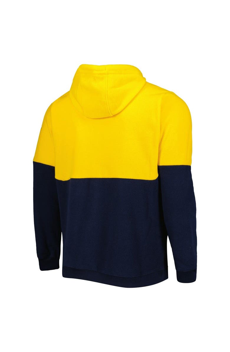 Columbia Men's Columbia Navy Michigan Wolverines Lodge Quarter-Zip Hoodie, Alternate, color, 