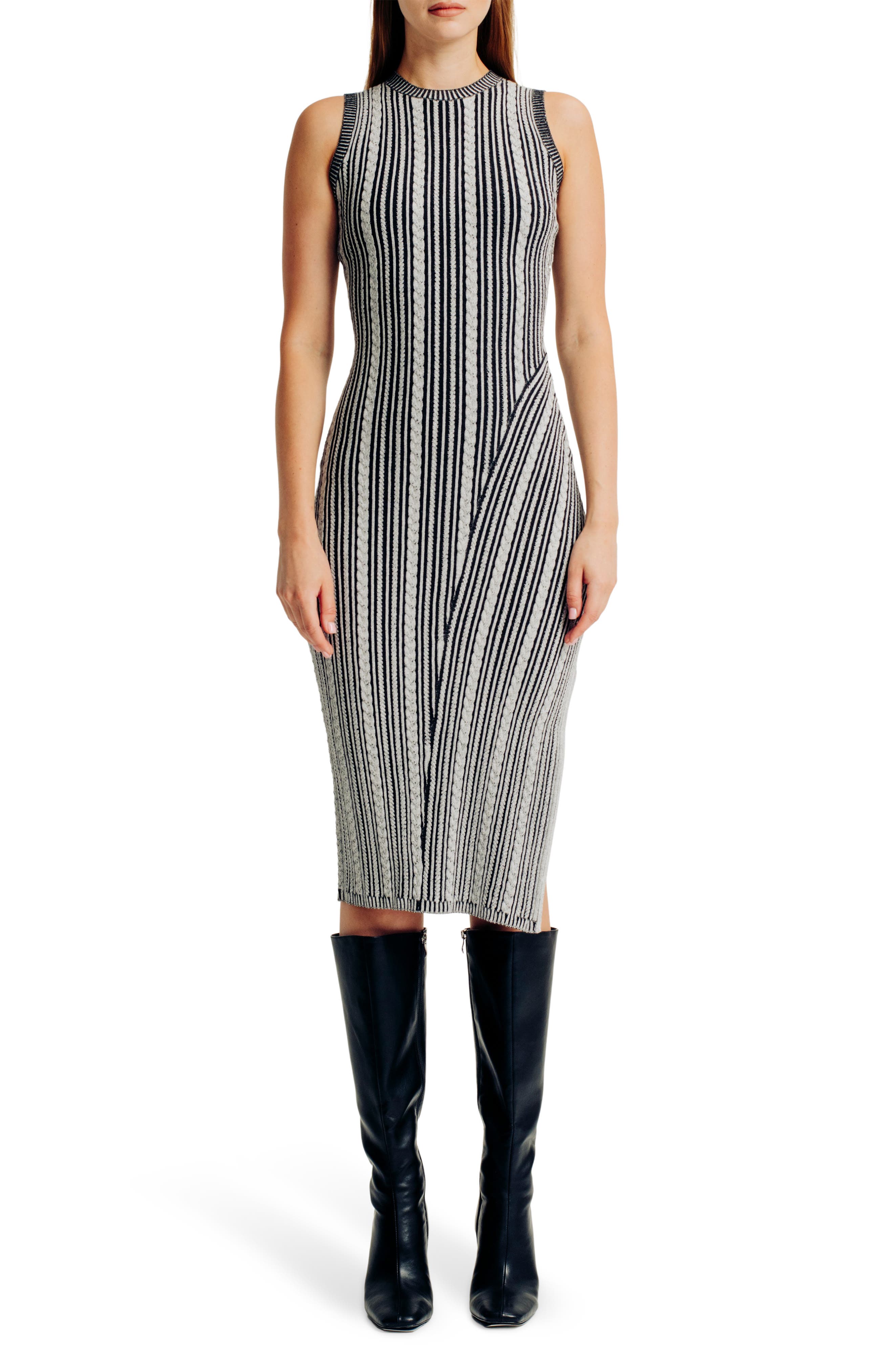 Yasmeen Sleeveless Cable Knit Dress