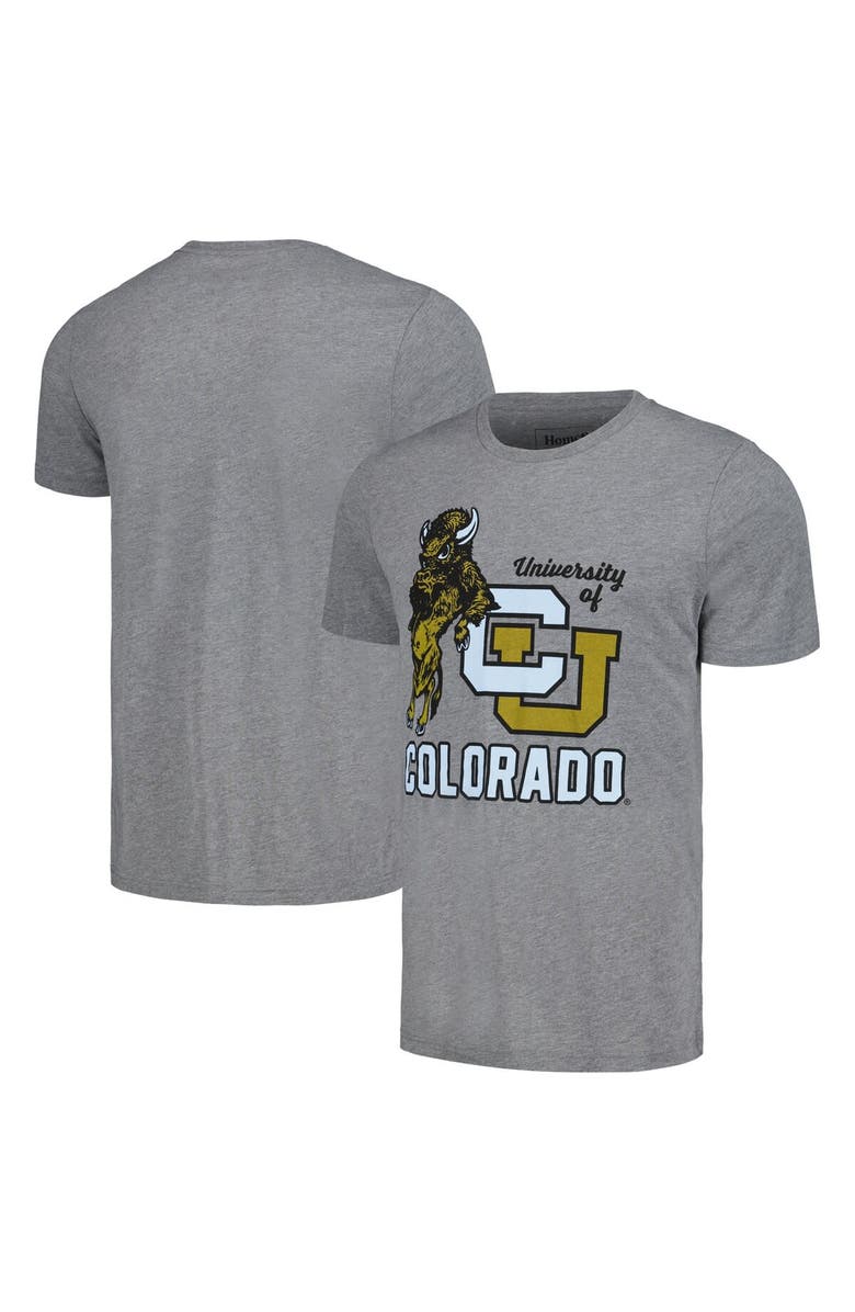HOMEFIELD Men's Homefield Heather Gray Colorado Buffaloes Tri-Blend T-Shirt, Alternate, color, Heather Gray