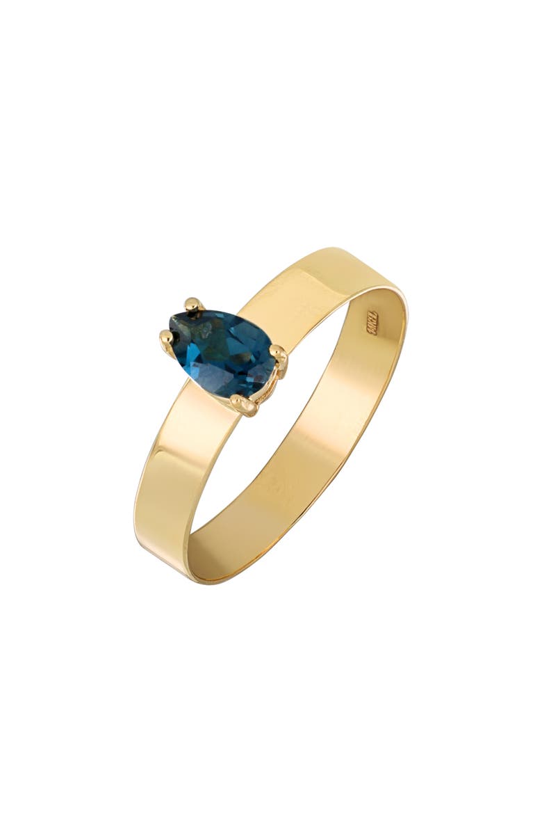 Bony Levy 14K Gold Topaz Ring, Main, color, 14K Yellow Gold Blue Topaz