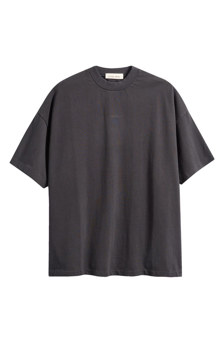 Fear of God Essentials Signature '90s Short Sleeve Logo T-Shirt, Alternate, color, Faded Black