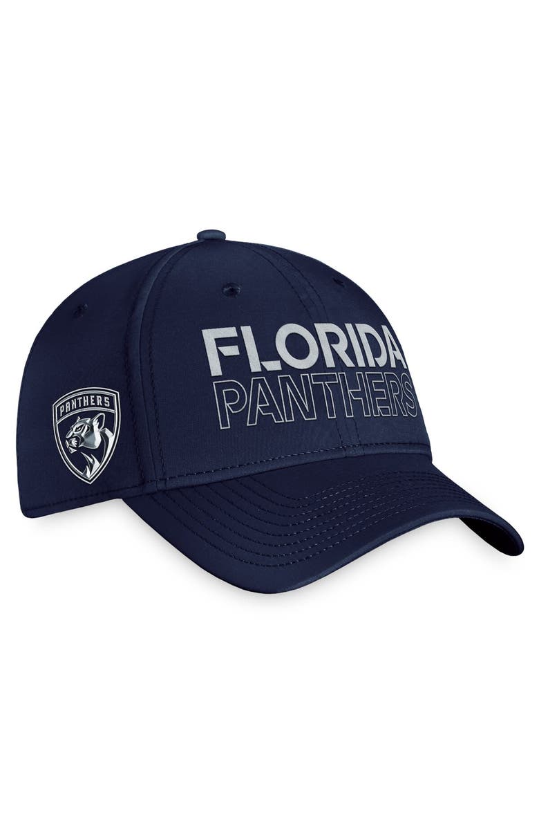 FANATICS Men's Fanatics Branded Navy Florida Panthers Authentic Pro Road Flex Hat, Main, color,