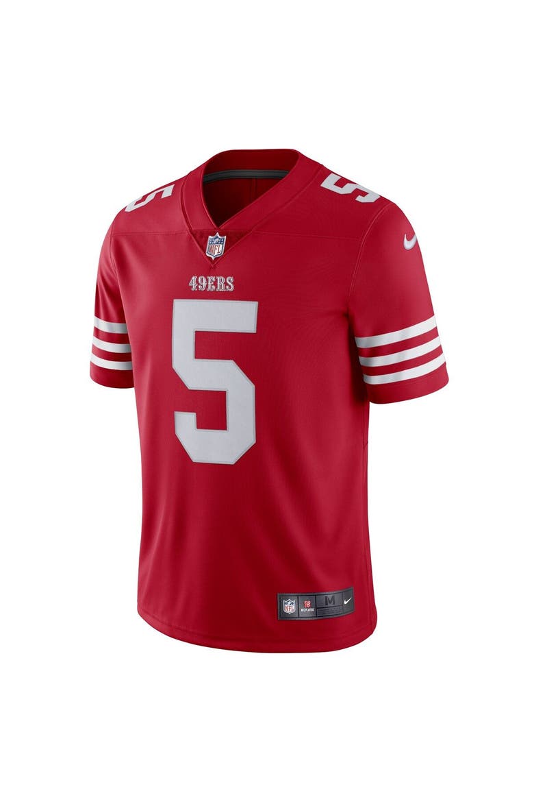 Men's Nike Trey Lance Scarlet San Francisco 49ers Vapor Limited Jersey, Alternate, color, Scarlet