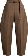 Sacai Silk & Cotton Barrel Leg Trousers