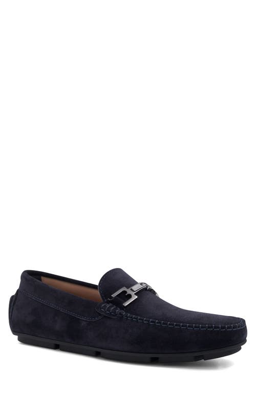 Bruno Magli Taso Bit Driving Loafer In Navy Suede
