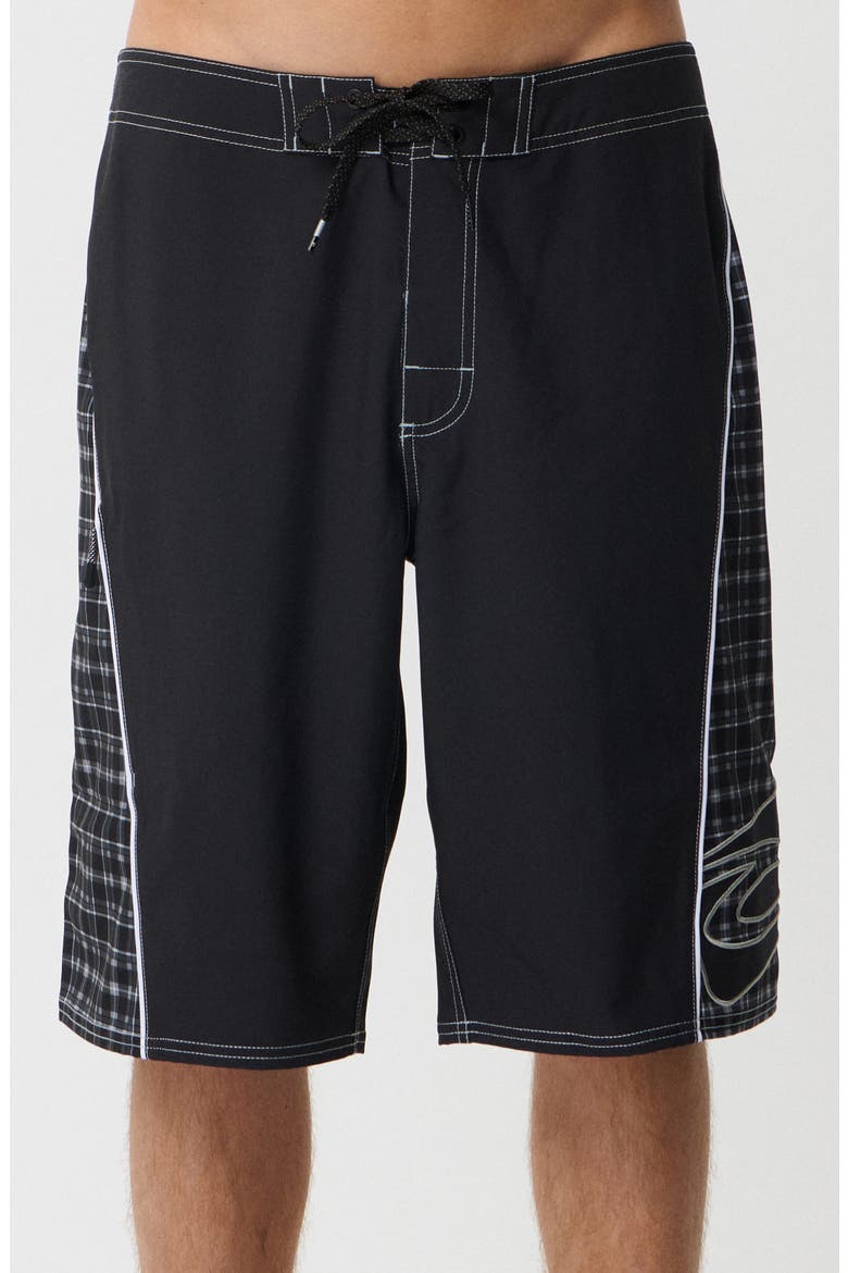 Mirage Archive Goth Board Shorts, Main, color, BLACK/ RED