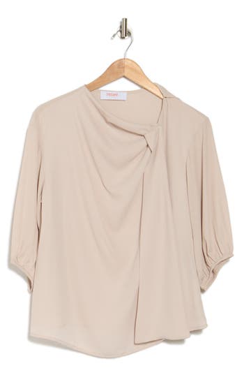 Shop Renee C Scarf Detail Three-quarter Sleeve Top