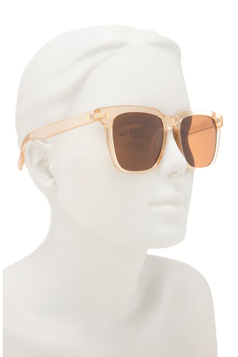 Luna 54mm Square Sunglasses, Alternate, color, SAND / BROWN GRAD