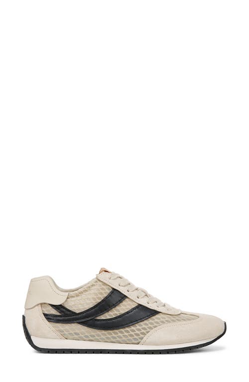 Vince Oasis Net Leather Low-top Sneakers In Moonlight/black