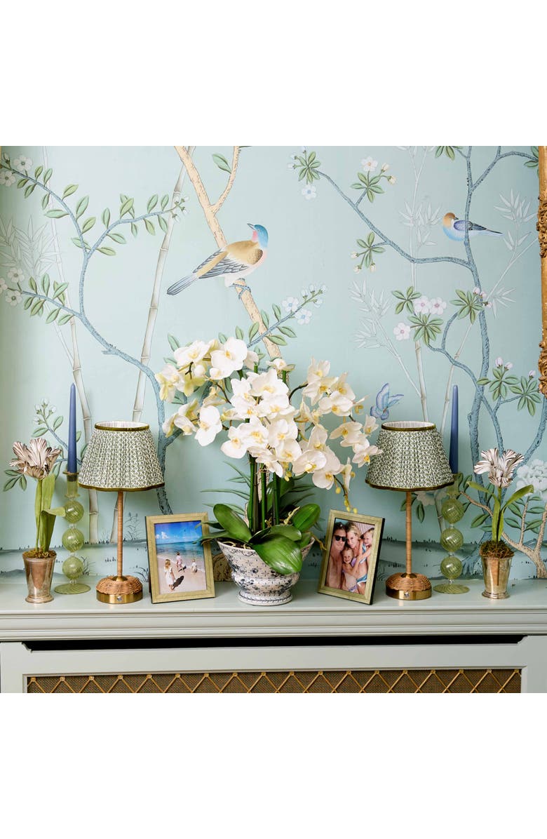 Mrs. Alice Lotus Lampshade, Alternate, color, Olive