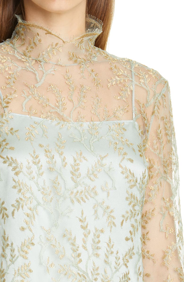 Adam Lippes Layered Chantilly Lace Blouse, Alternate, color, 