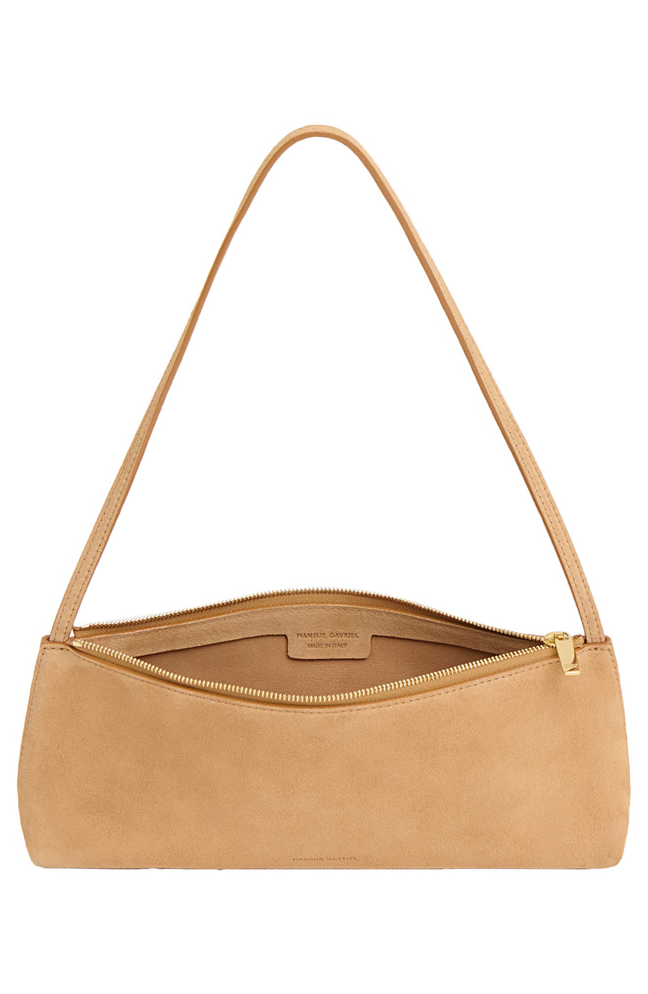 Gaia Leather Baguette Bag, Alternate, color, BUDINO